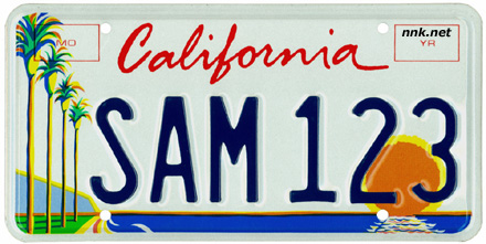 California Arts Council license plate