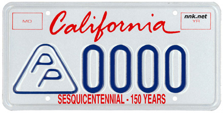 California Press Photographer License Plate