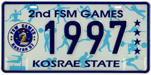 Kosrae Games souvenir/sample plate #1997
